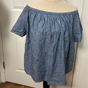 Chambray- Off the Shoulder Top